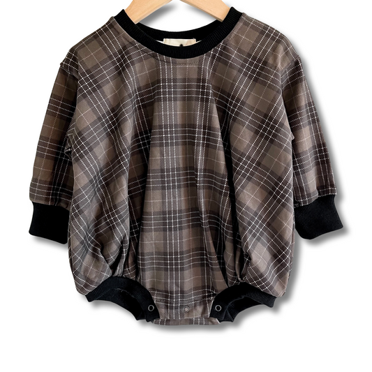 Sweater Bubble | Charcoal Plaid | Cotton