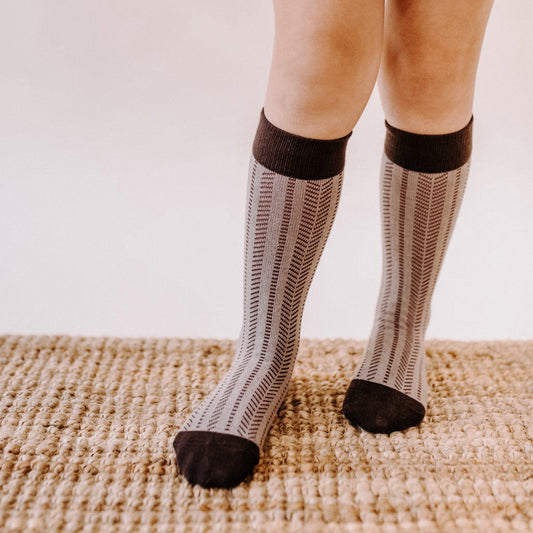Knee High Socks | Black and Gray