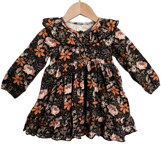 LS Midi Jayne Dress | Olive Boho | Cotton