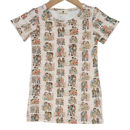 T-Shirt Dress | Love Makes a Family | Cotton