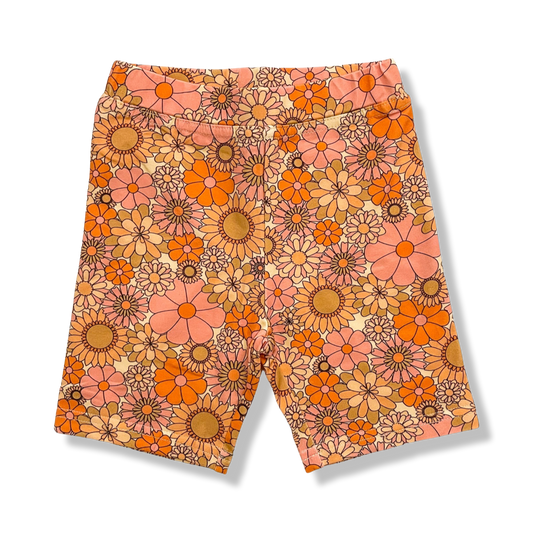 Bike Shorts | Retro Floral | Cotton